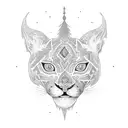 Ayahuasca Black puma with shipibo shamans tattoo design idea