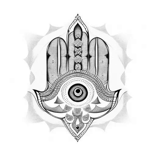 Hamsa Symbol tattoo design idea