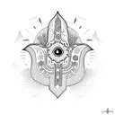 Hamsa Symbol tattoo design idea