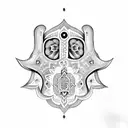 Hamsa Symbol tattoo design idea