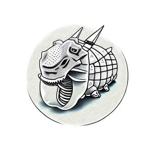 ankylosaurus  tattoo design idea