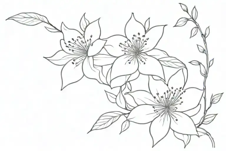 Michelle with a clematis tattoo design idea