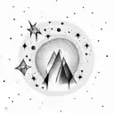 Starry Night Sky tattoo design idea