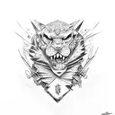 skate punk, graffiti, gangster tattoo design idea