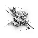 skate punk, graffiti, gangster tattoo design idea