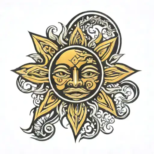 philippine sun tattoo design idea