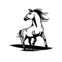 running Horse during a sunset tattoo design idea