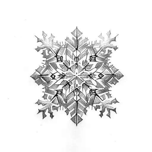 snowflake  tattoo design idea