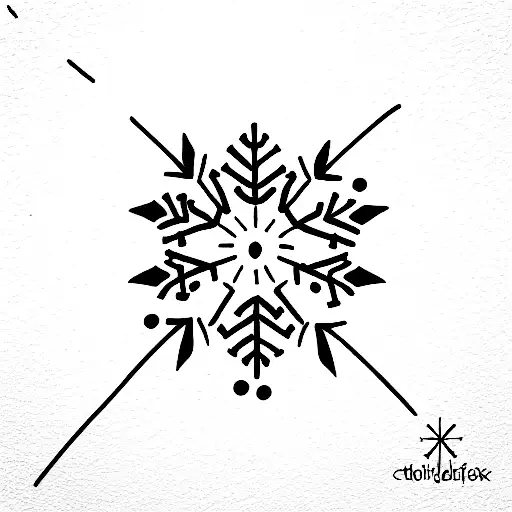 snowflake  tattoo design idea