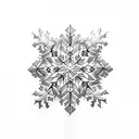 snowflake  tattoo design idea