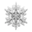 snowflake  tattoo design idea
