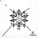 snowflake  tattoo design idea