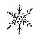snowflake  tattoo design idea
