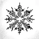 snowflake  tattoo design idea