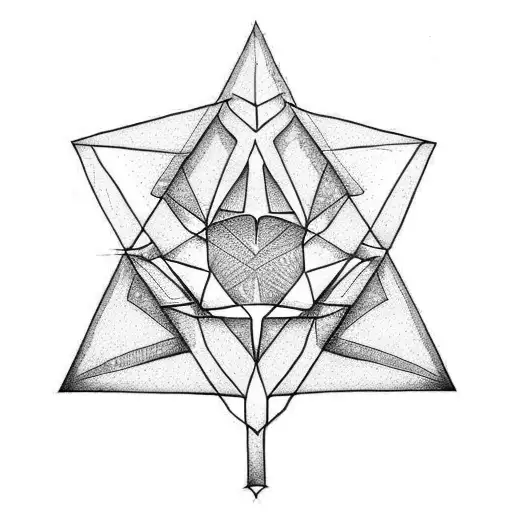 Triangle tree  tattoo design idea