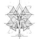 Triangle tree  tattoo design idea