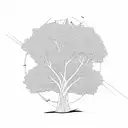 Triangle tree  tattoo design idea