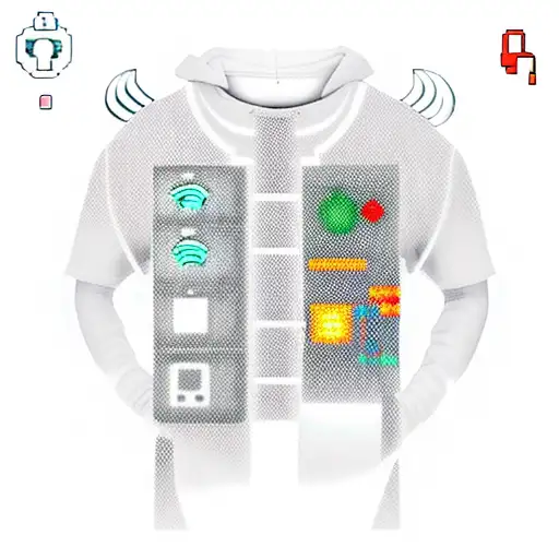 A hacker character wearing a Mario-themed outfit, surrounded by wifi signals and coding symbols tattoo design idea