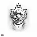 Mario, sonic, kratos tattoo design idea