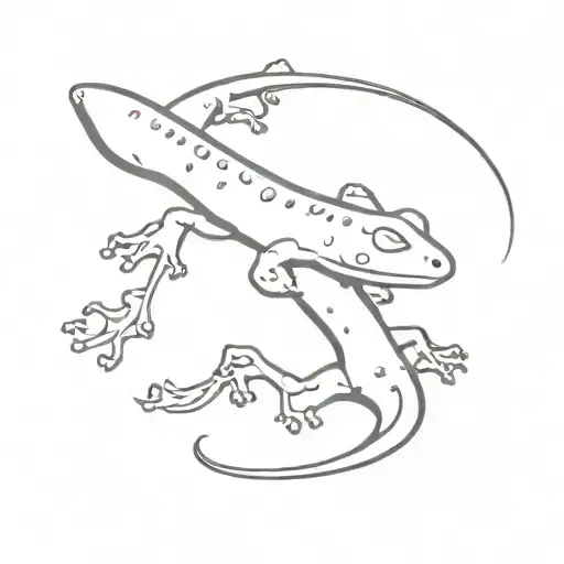 salamander wearing shoes  tattoo design idea