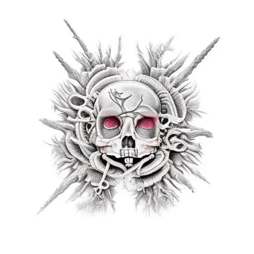 a real spine with all vertebrae tattoo design idea