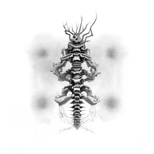 spine tattoo design idea