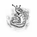 fire gecko tattoo design idea