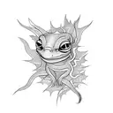 fire gecko tattoo design idea