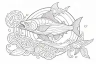 Can make the unique tatto design for me with the combination of below signs required:  Anchor, Arrow, Wave, Fish tattoo design idea