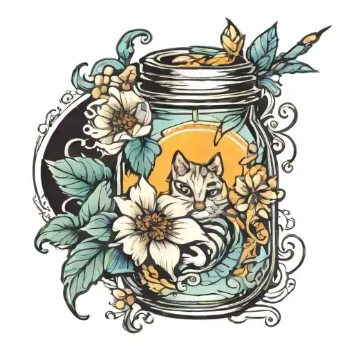 jar tattoo design idea