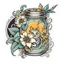 jar tattoo design idea