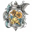 jar tattoo design idea