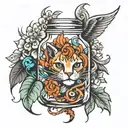 jar tattoo design idea