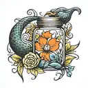 jar tattoo design idea