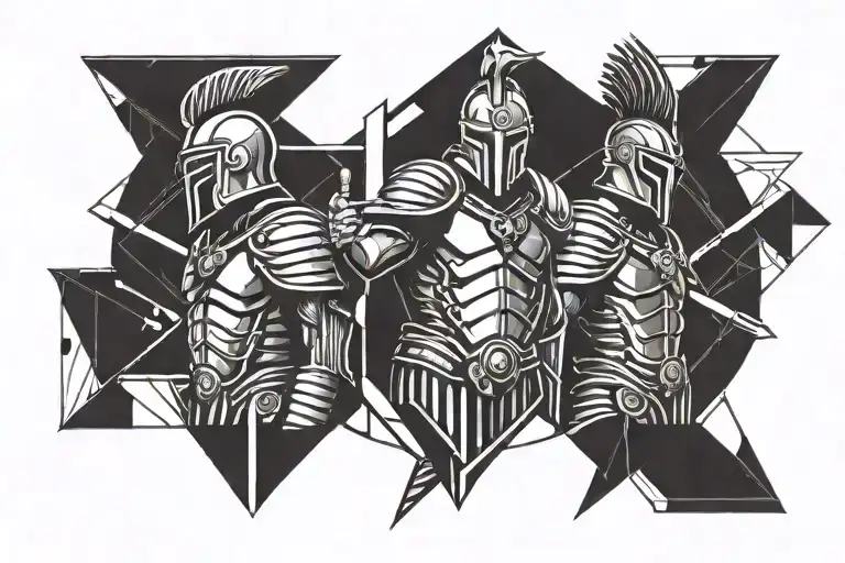gladiator honored tattoo design idea