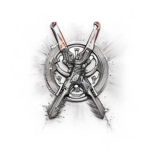 call of duty Harley davidson tattoo design idea
