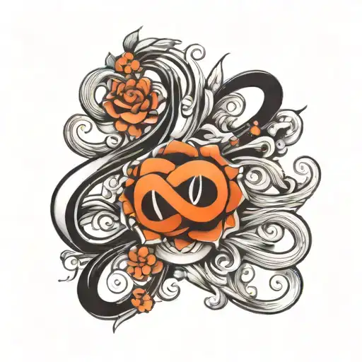 mom daughter son infinity symbol tattoo design idea