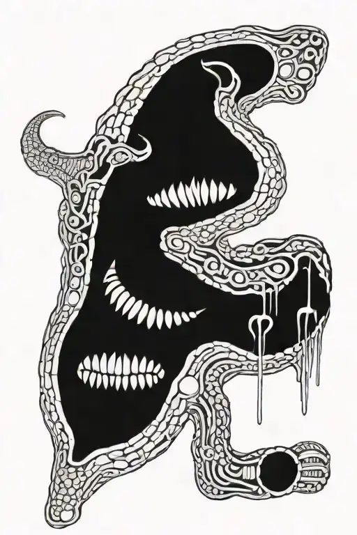 create a deep psychedelic bag tattoo based on hr giger style   tattoo design idea