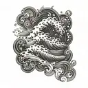 ocean waves tattoo design idea