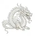 dragon Mushu standing tattoo design idea