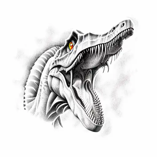 Dinosaur tattoo design idea