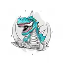 Dinosaur tattoo design idea