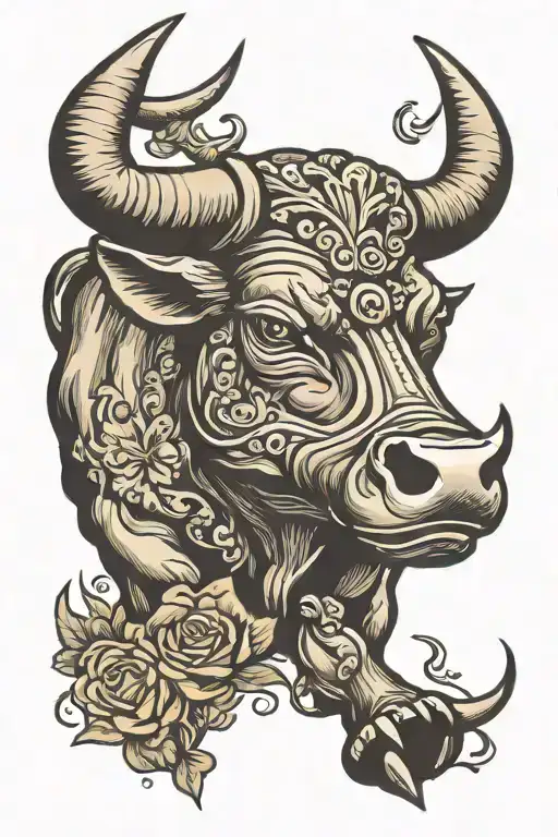 Charging Bull  tattoo design idea