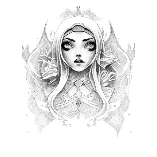 3 daughters tattoo design idea