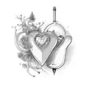 3 hearts tattoo design idea