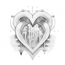 3 hearts tattoo design idea