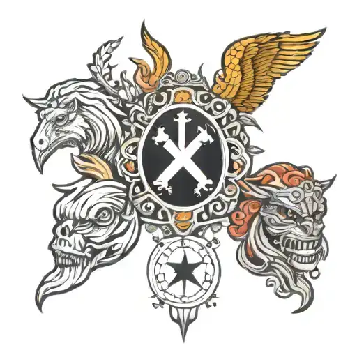 iceland and serbia and macedonia tattoo design idea