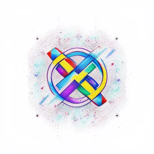 perfectly imperfect double infinity symbol tattoo design idea