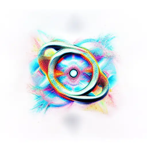 perfectly imperfect double infinity symbol tattoo design idea