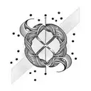 perfectly imperfect double infinity symbol tattoo design idea